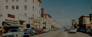 View of San Benito Street in Hollister, California circa 1950