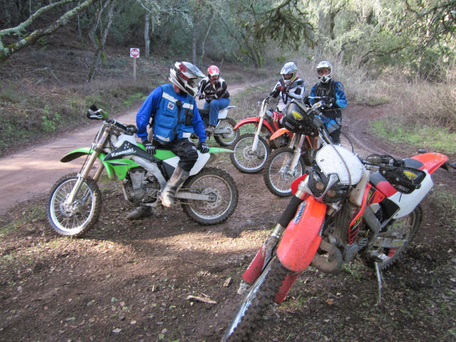 Group of dirt bike riders at Hollister Hills State Vehicular Recreation Area