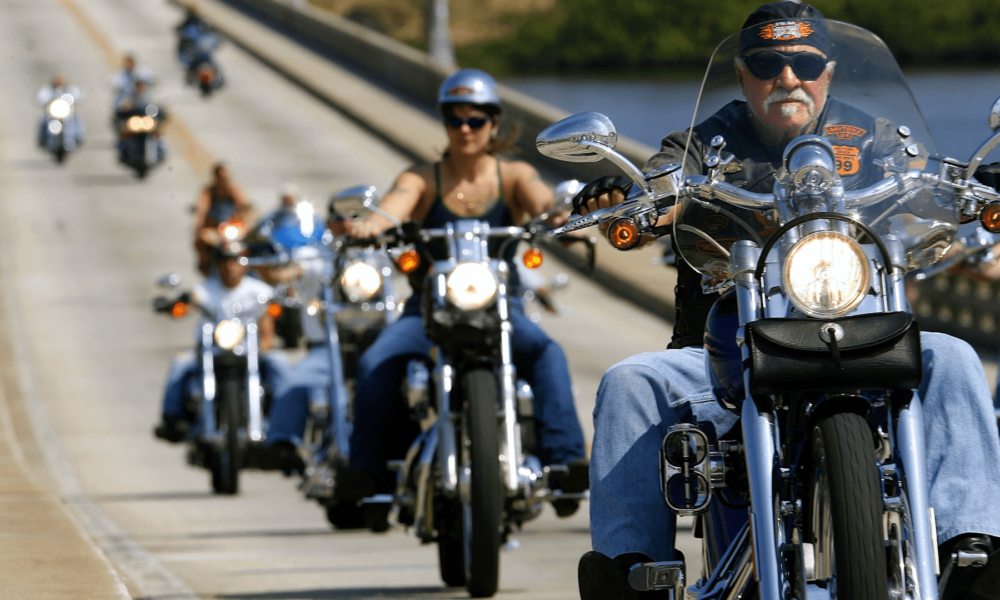 Harley Davidson riders in California
