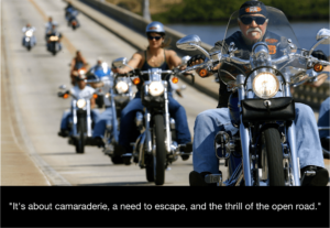 Harley Davidson riders in California